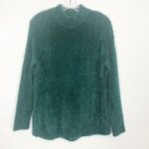 A New Day Eyelash Green Pullover Sweater Size Small Mock Neck